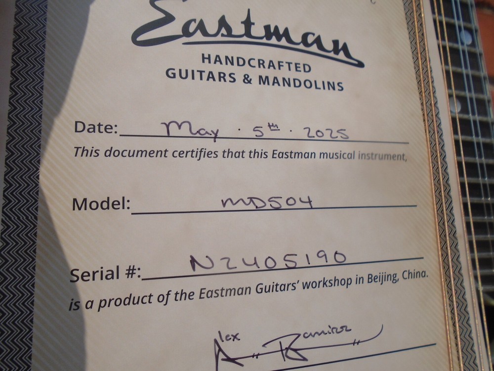 Eastman MD504 mandolin w/hard case