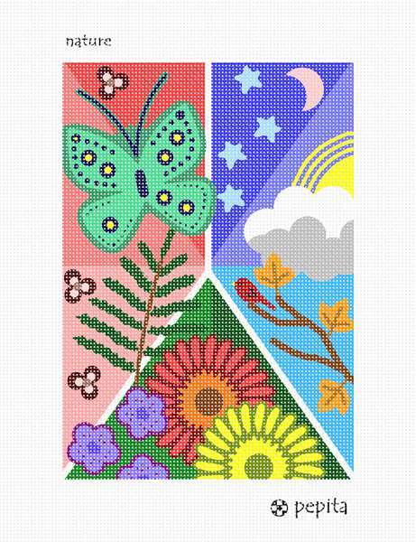 Nature Needlepoint Kit or Canvas