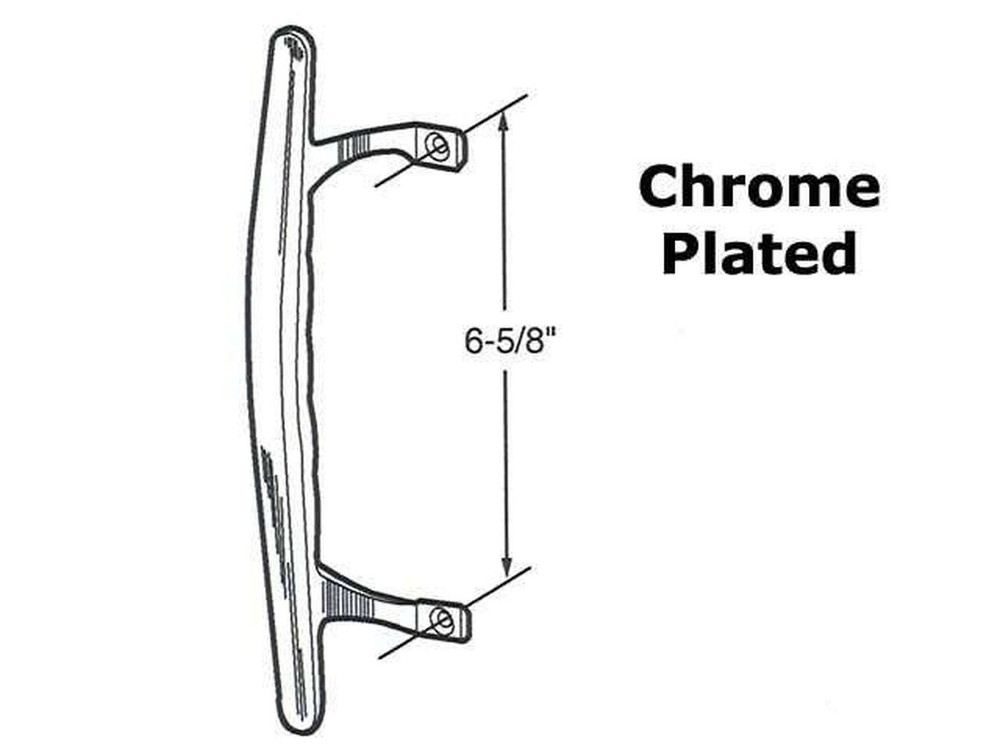 Aftermarket Deluxe Inside Pull Handle Chrome Plated 6-5/8" Hole Center