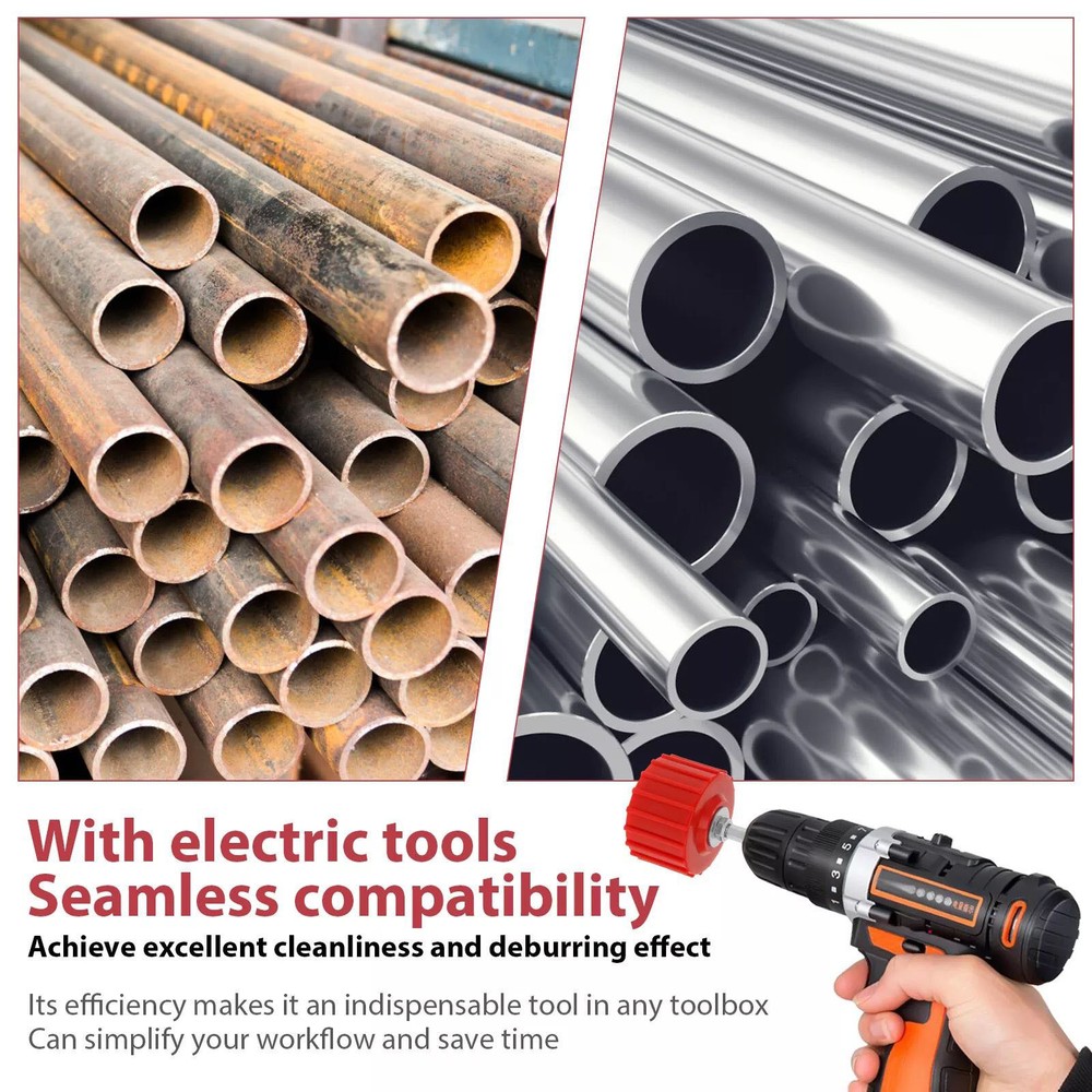 3PCS Pipe Installation Copper Pipe Cleaner Copper Pipe Brush Set Cleaning Tool