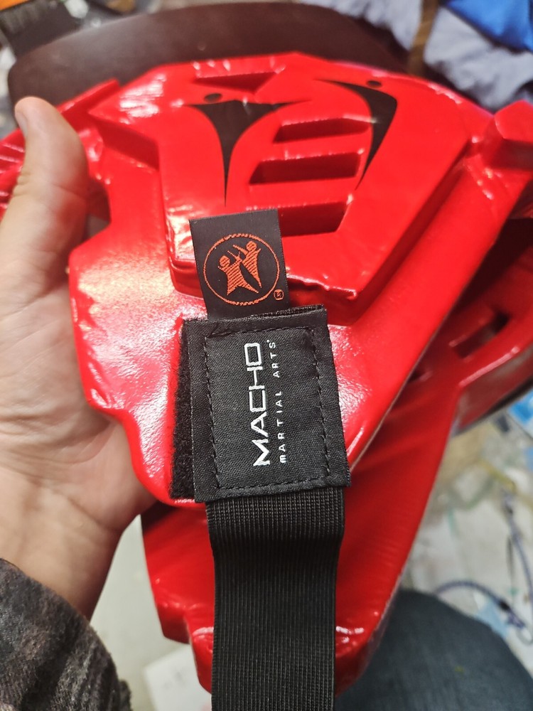 Warrior Macho Martial Arts Red Head Gear