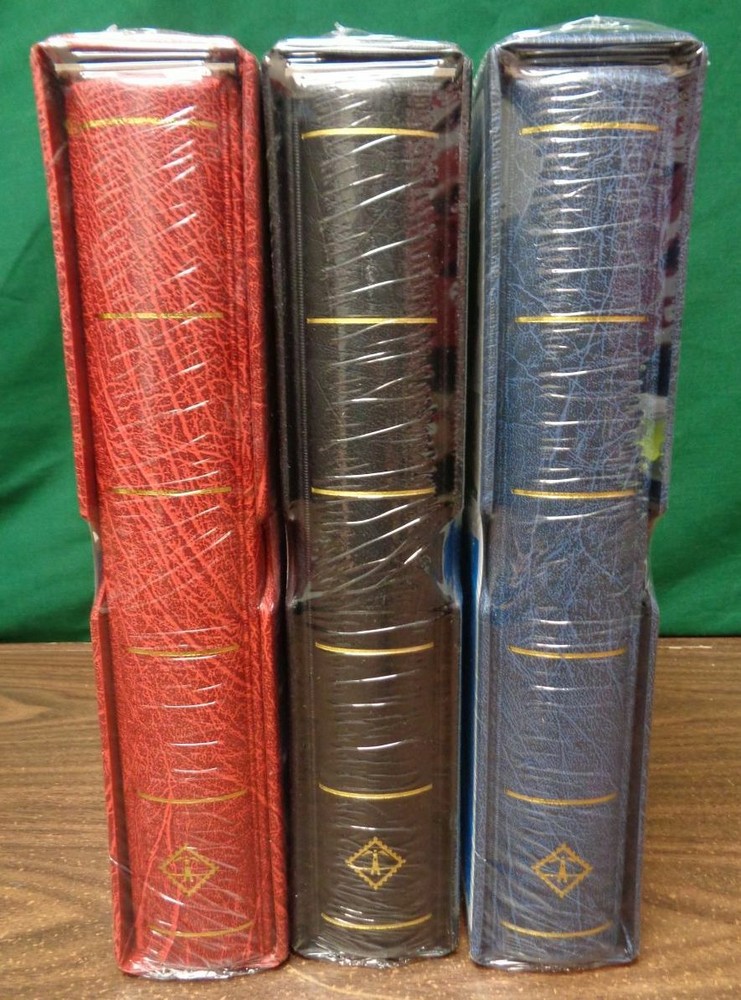 LIGHTHOUSE Excellent DE 13 ring binder case hingeless stamp collection pages NEW