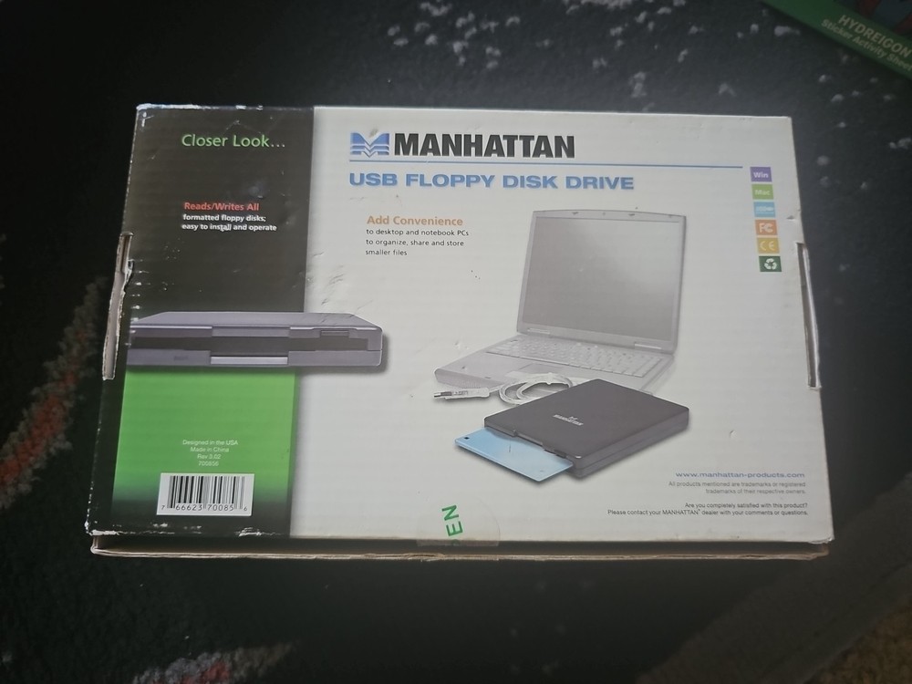 Manhattan Usb Floppy Disk Drive Used Untested