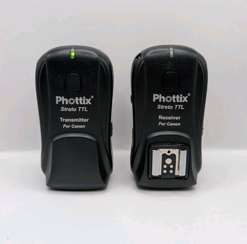 Phottix Strato TTL Flash Trigger Transmitter/Receiver Combo Nikon Used Powers On