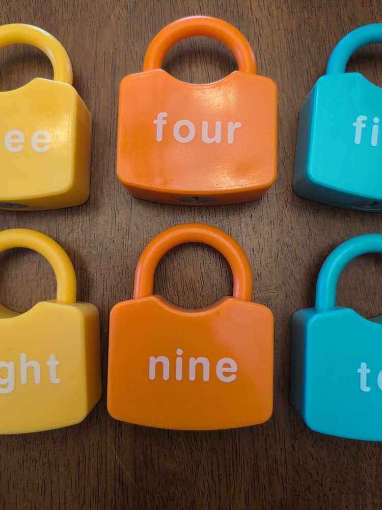 Number Learning Locks & Keys Educational Learning Incomplete *Missing Lock #2*