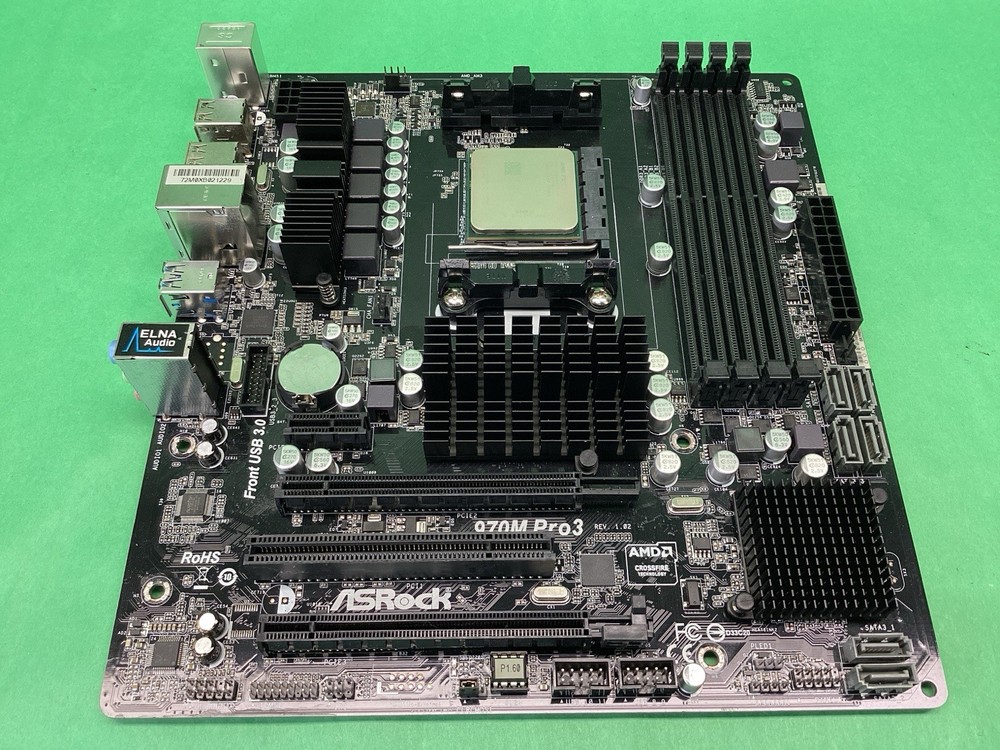 ASRock 970M Pro3 Motherboard + CPU + I/O Shield - UNTESTED