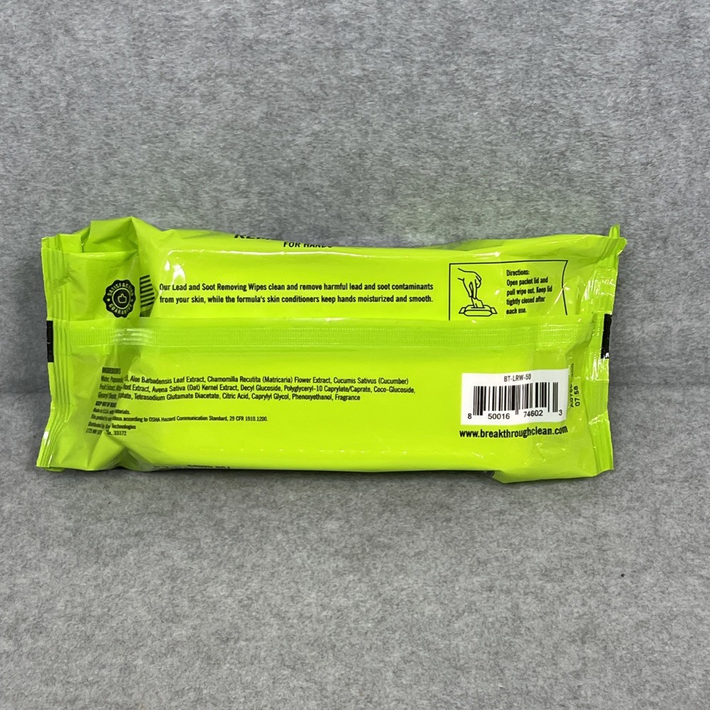 Breakthrough Clean Technologies Lead and Soot Removing Wipes NIP