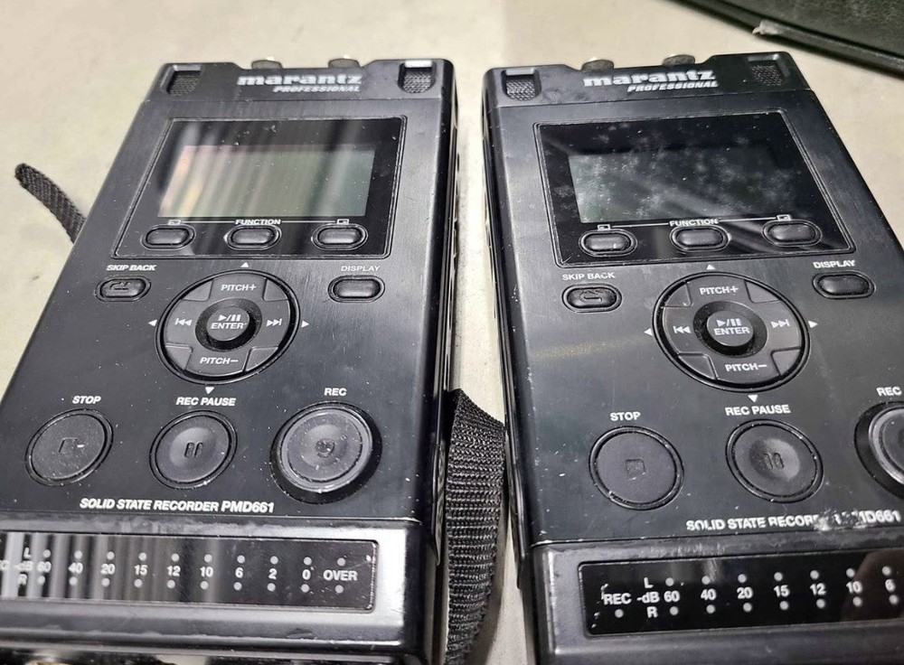 Tested! (2) Marantz PMD661 Professional Solid State Audio Field Recorders + Bag