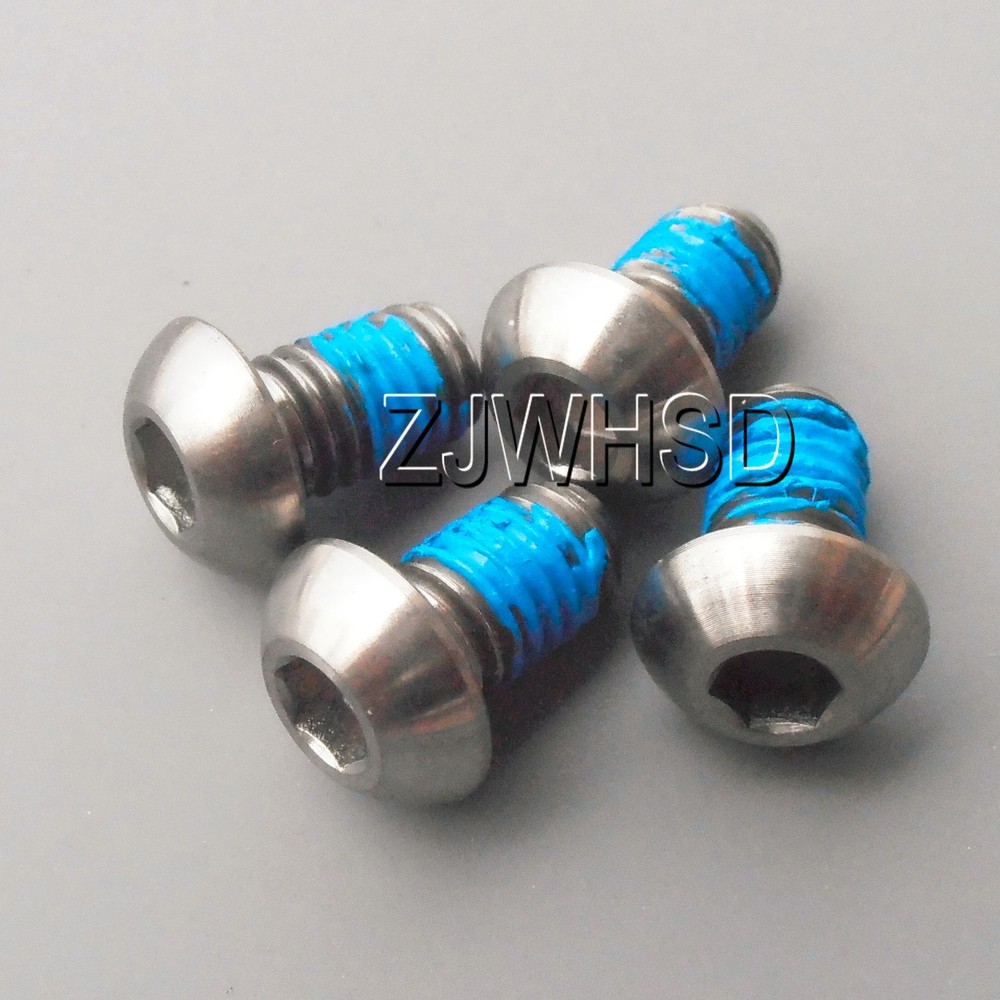 4pcs M6 x 10 Titanium Ti Screw Bolt Allen hex Socket Button head + ThreadLocker