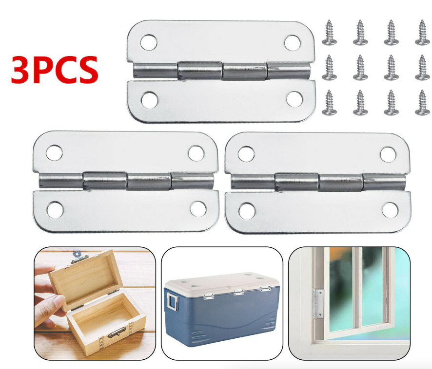 1-100 Stainless Steel Cooler Hinges & Screws Replacements For Igloo Cooler Parts