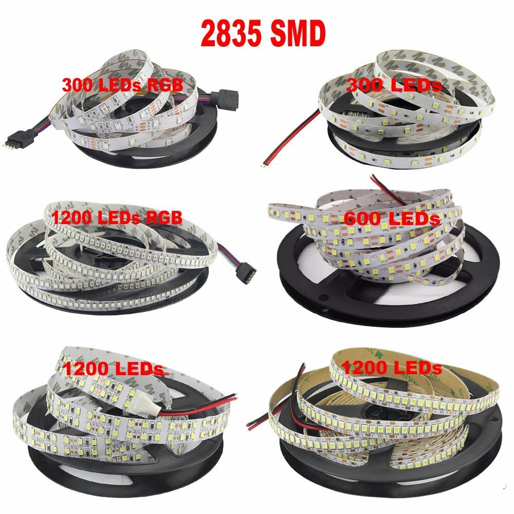 16.4ft LED Strip 3528 2835 3014 5050 5054 5630 5730 7020 SMD Flexible Light 12V