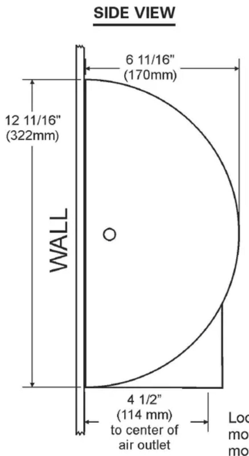 XLERATOR HAND DRYER XL-W NO TOUCH WALL MOUNT BATHROOM EXCEL XL C BW WHITE METAL