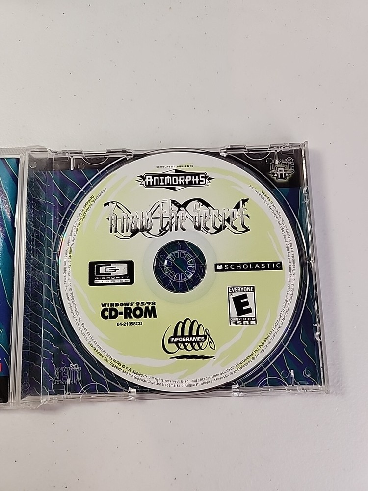 ANIMORPHS KNOW THE SECRET WINDOWS 95/98 CD-ROM GAME
