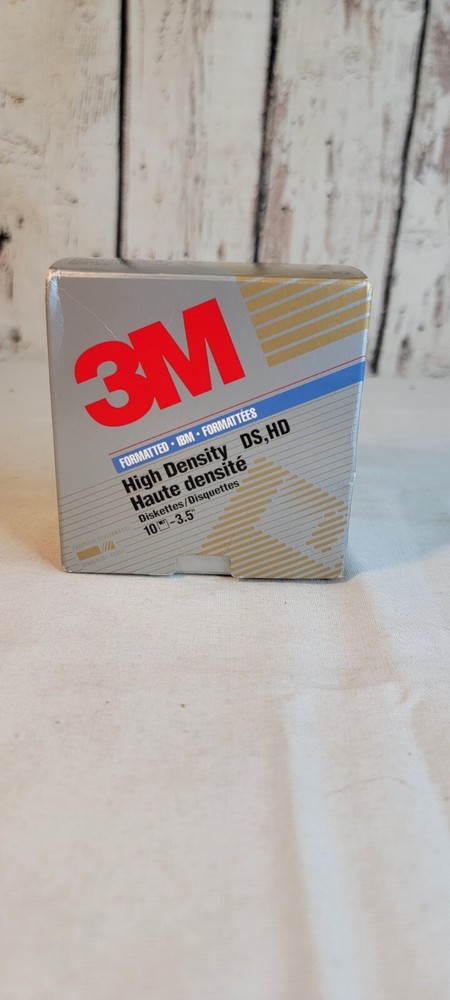 3M High Density 3.5" Diskettes Floppy Disc ONLY 9 IBM Formatted DS -Opened