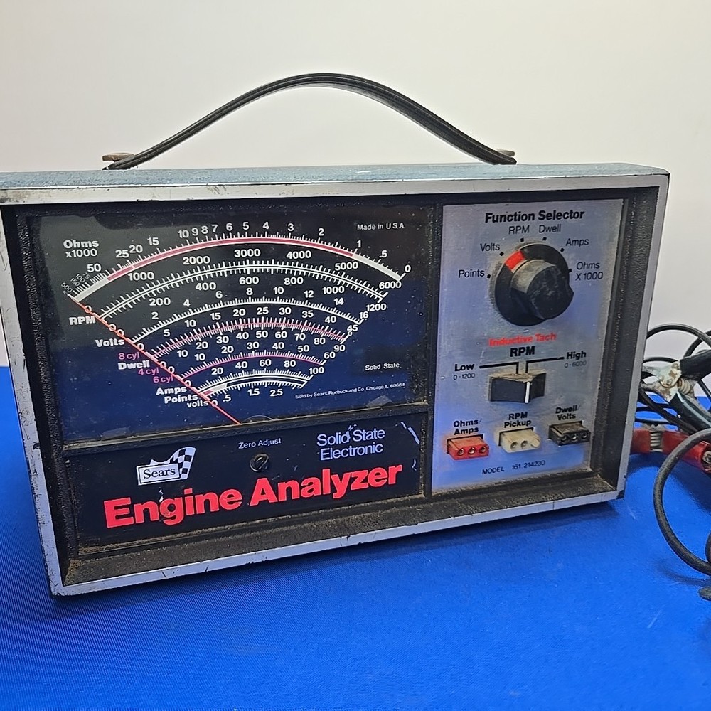 Sears Craftsman Model 161.214230 Solid State Electronic Engine Analyzer Vintage