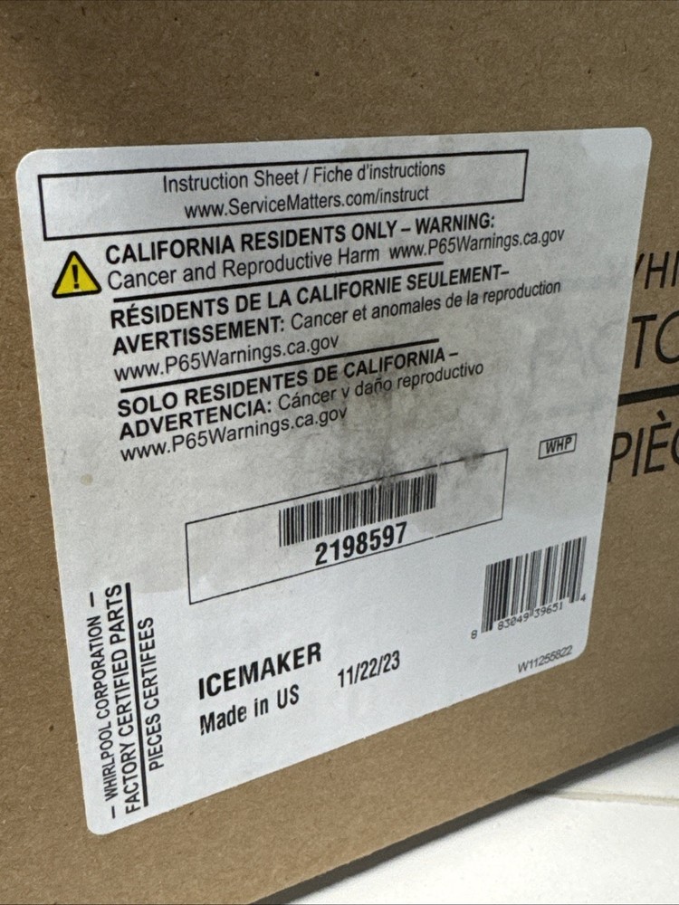 Ice Maker W11381367 Replacement For Whirlpool New