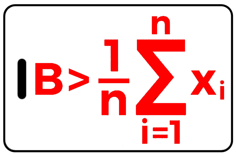 Personalized Be Greater Than Average (Red) Luggage/Bag Tag