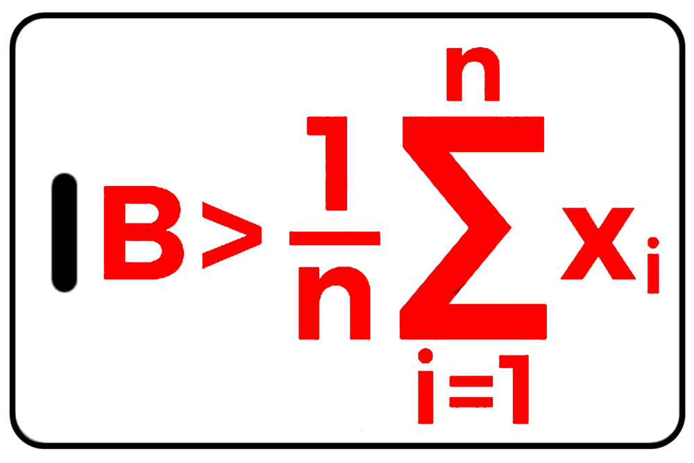 Personalized Be Greater Than Average (Red) Luggage/Bag Tag