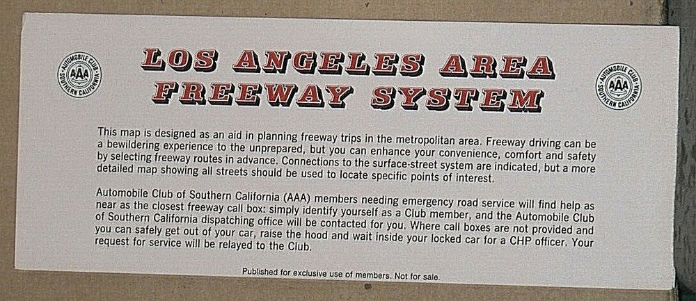 1991 AAA Los Angeles Area Freeway System