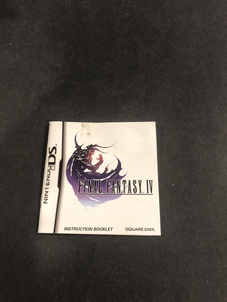 final fantasy iv ds manual only