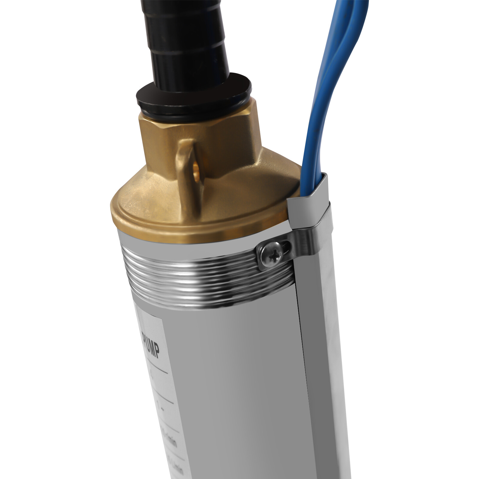 Submersible Well Pump 0.5HP Stainless Steel, 33ft Cable, Low Noise Operation