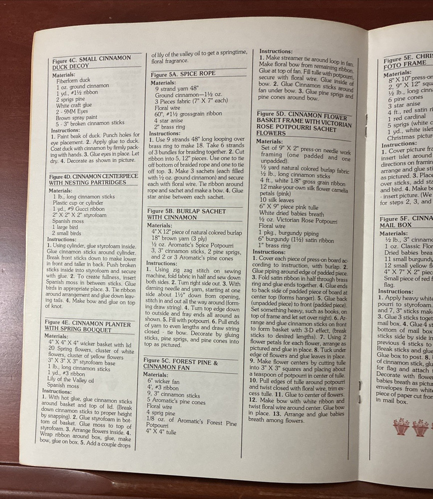 Creating With Cinnamon Craft Project Instruction Pattern Design Booklet 1983