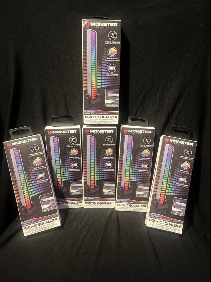 2-Pack Monster Sound-Reactive LED Light Bars – Multicolor & Bluetooth