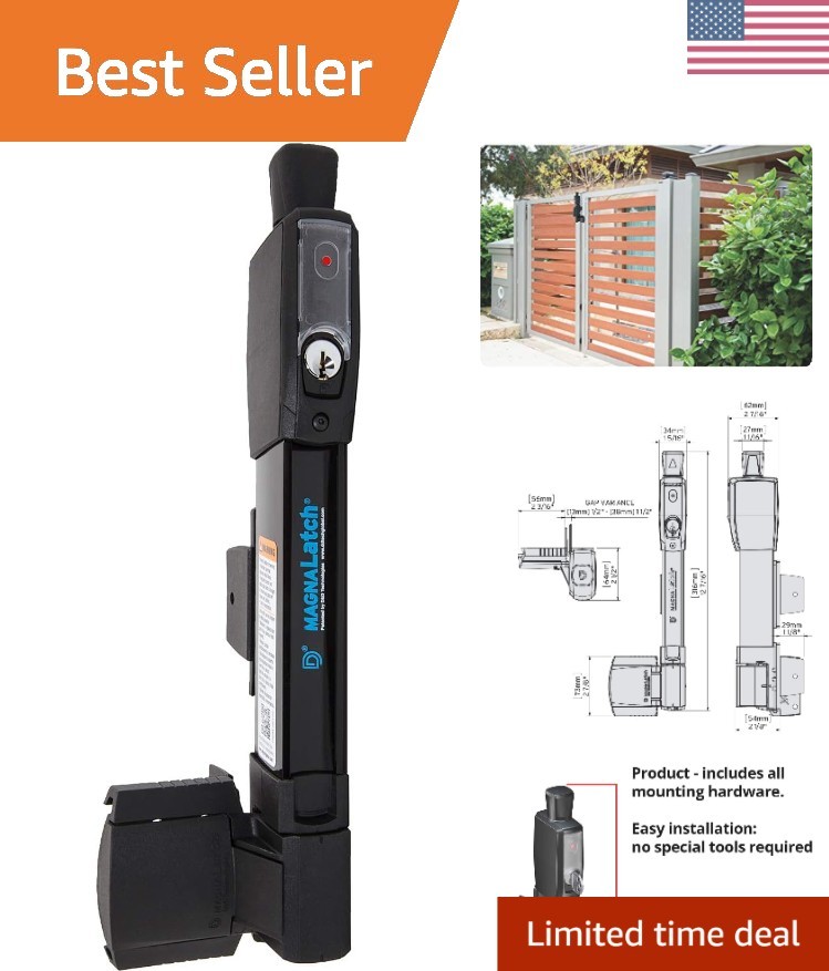 Professional-Grade 12-Inch MagnaLatch with Rekeyable Security Lock System