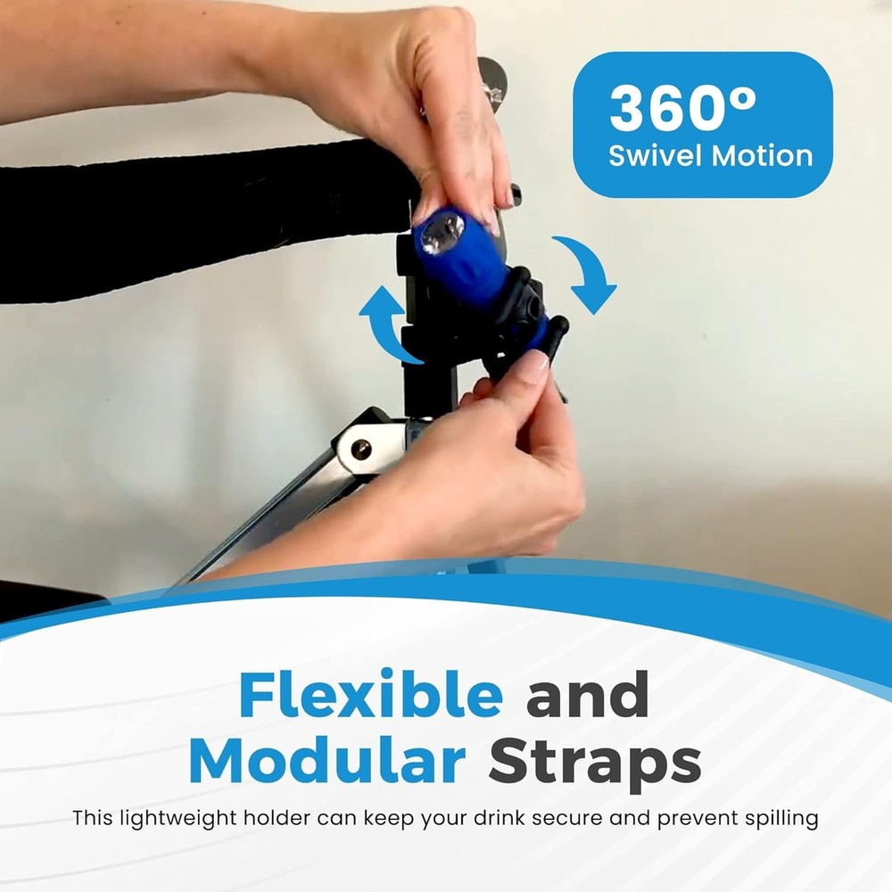 Mobility Combo Pack, Hook, Phone and Cup Holder for Walker, Portable Beverage...