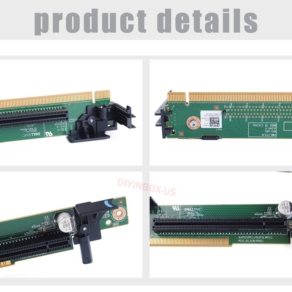 W6D08 Dell PowerEdge R640 Server Riser 2 Board Card PCI-E for 2nd CPU