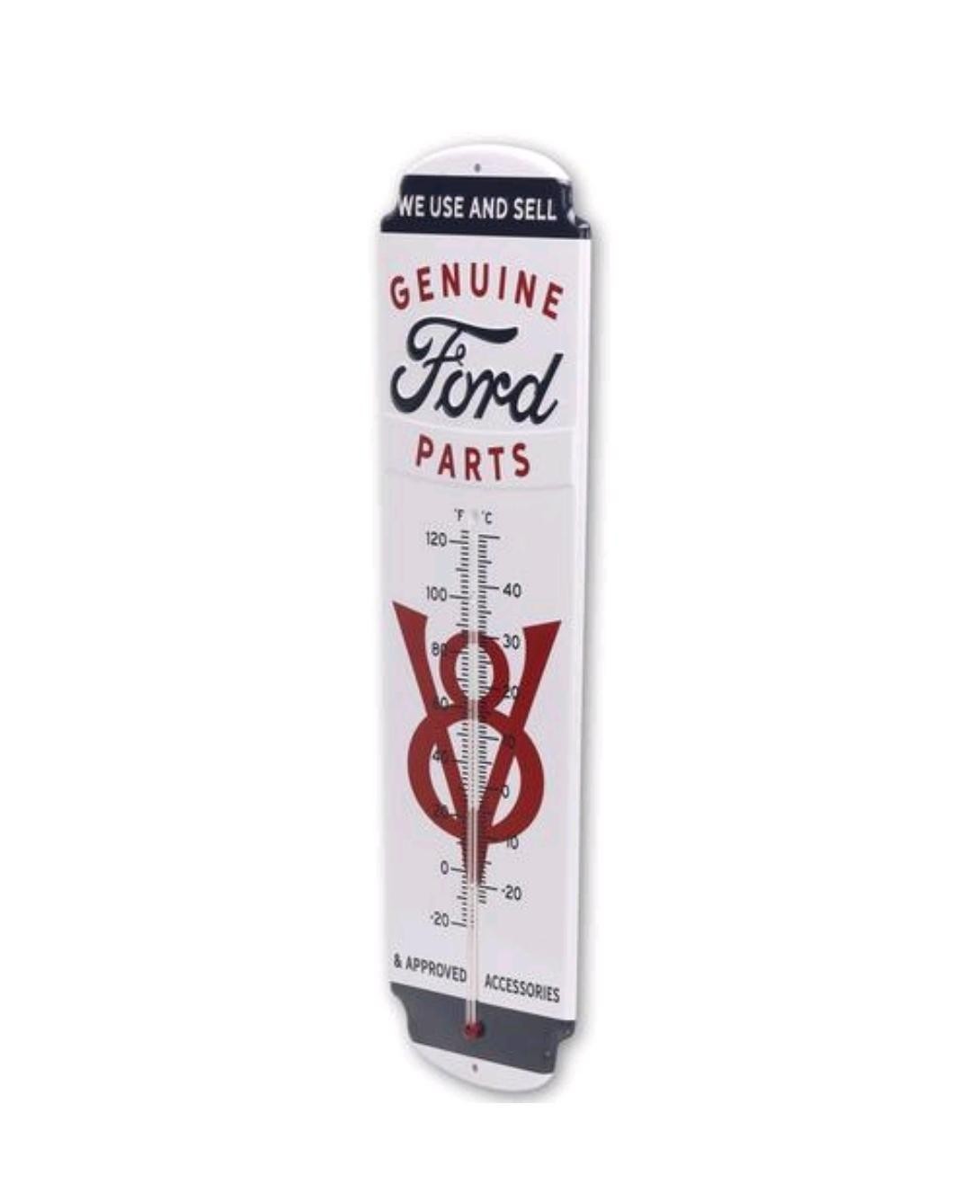 Ford Genuine Parts Steel Wall Thermometer Licensed Man Cave Garage 18 "x 6"
