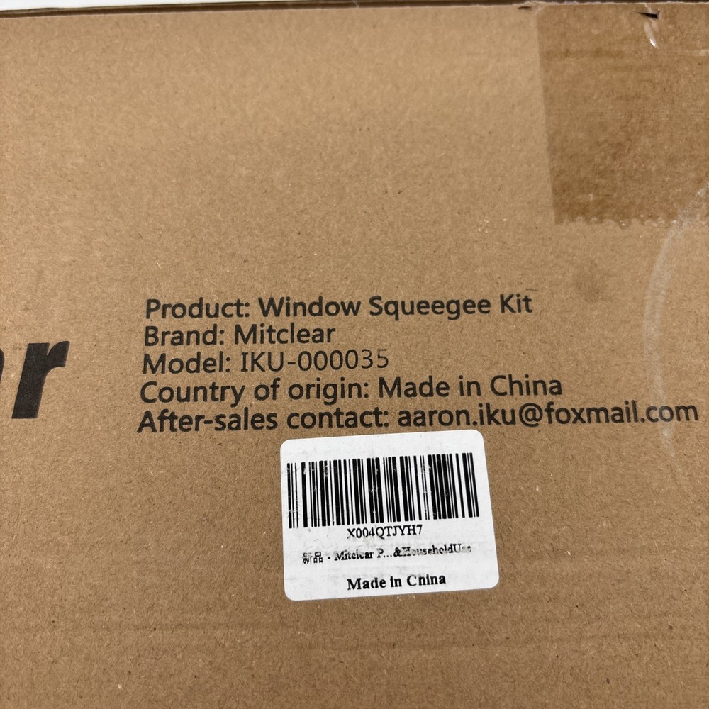 Professional Window Cleaning Kit 14IN, with Silicone Squeegee Blade, Microfib...