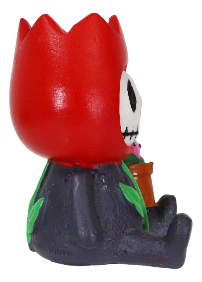 Green Thumb Furrybones Tully The Tulip Flower Skeleton Furry Bones Figurine