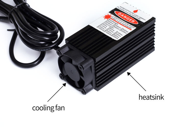 High Power 520nm Green Dot Laser Module with Cooling Fan (with Bracket & Adapte)