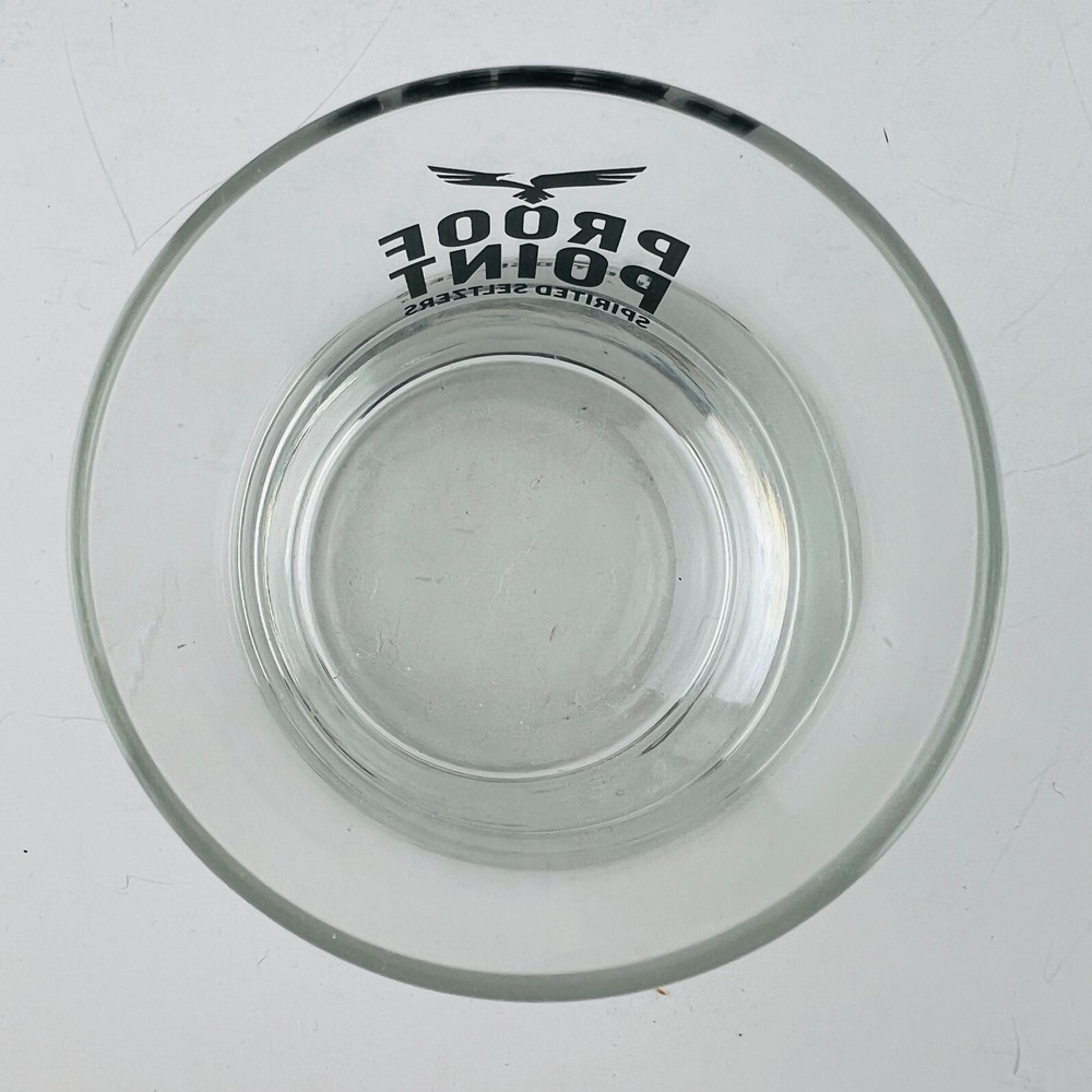 Proof Point Spirited Seltzers Logo Rocks Glass