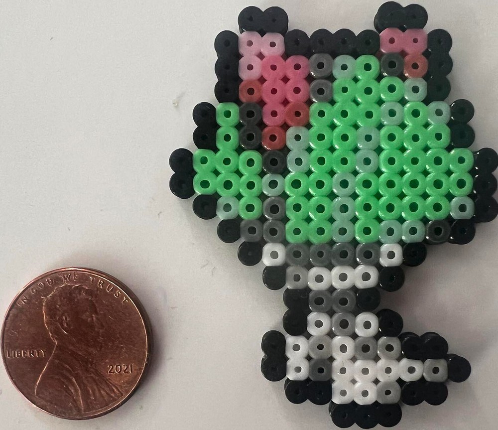 Ralts Mini Bead Sprite Perler Artkal Pixel Retro Pokemon Psychic Fairy Feeling