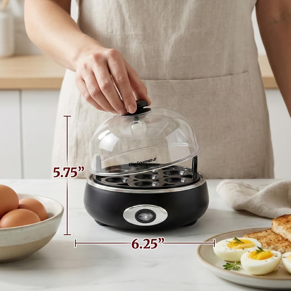 Elegant 7-Egg Rapid Cooker for Perfect Soft, Medium & Hard Boiled Eggs