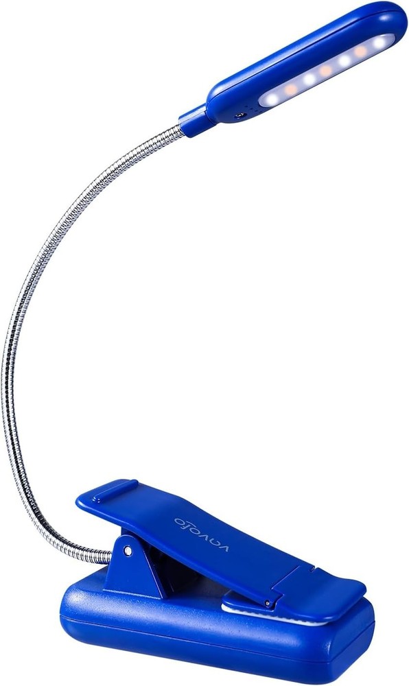 Portable LED Reading Light: Dimmable, Adjustable & Rechargeable for Comfort