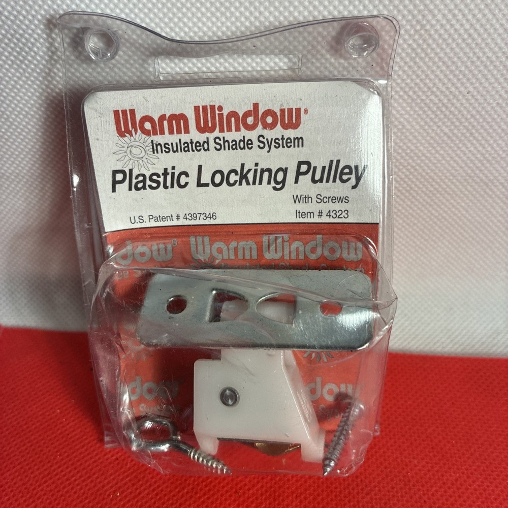 Plastic Locking Pulley ~ Warm Window Insulated Shade System ~  #4323 NIP