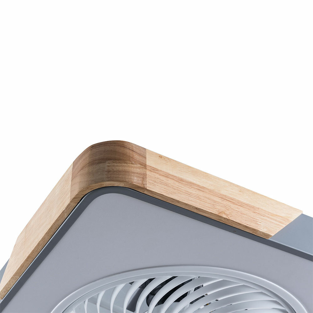 Modern Ceiling Fan Light Dimmable LED Remote Control Flush Mount Lamp Bladeless