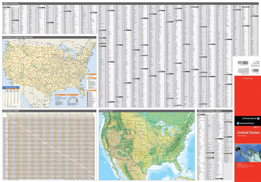 Rand McNally Easy to Read: United States Map Multicolor