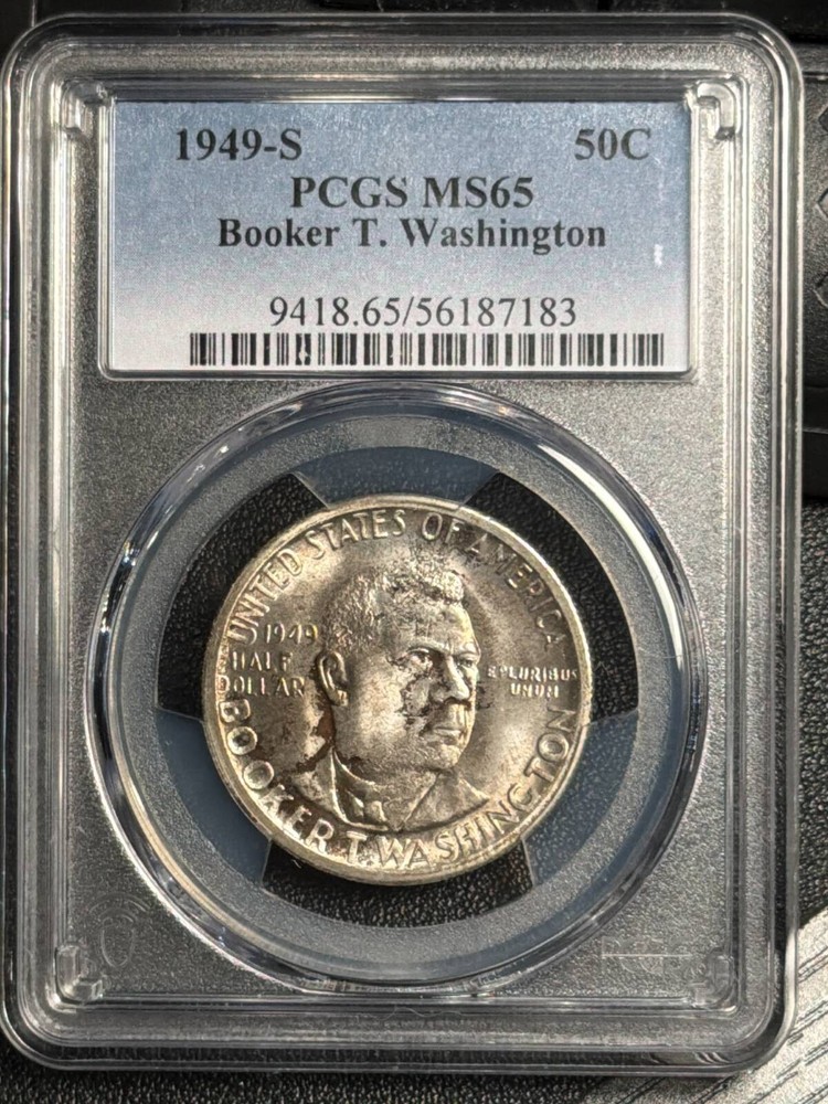 1949 S Booker T. Washington 50c Commemorative PCGS MS-65 Booker T. Washington