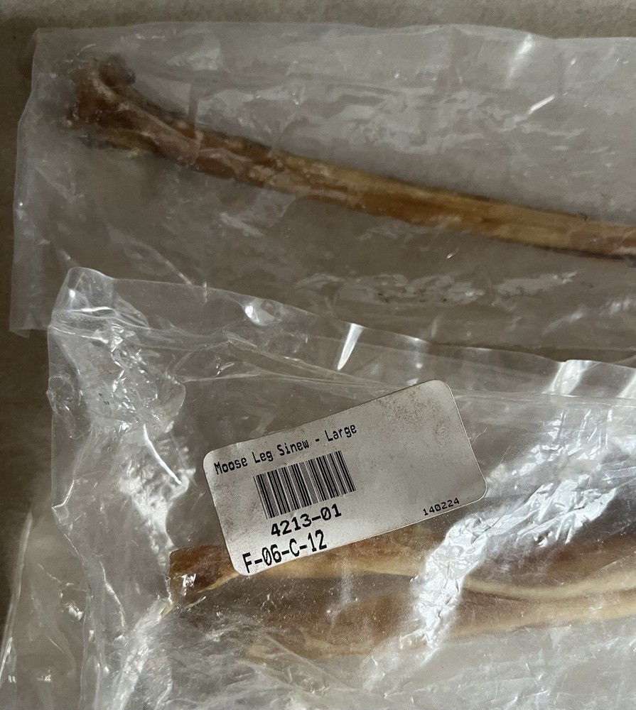 Moose Leg Sinew ~ (Two) Large