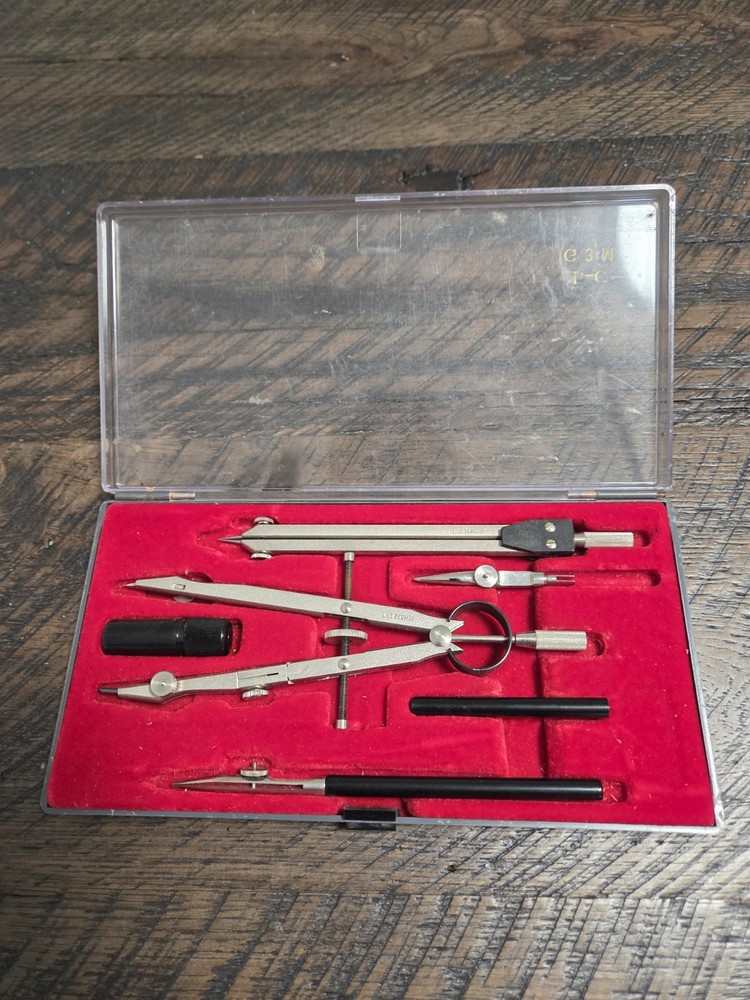 Vintage L-C Germany Drafting Tool Kit Made In Germany
