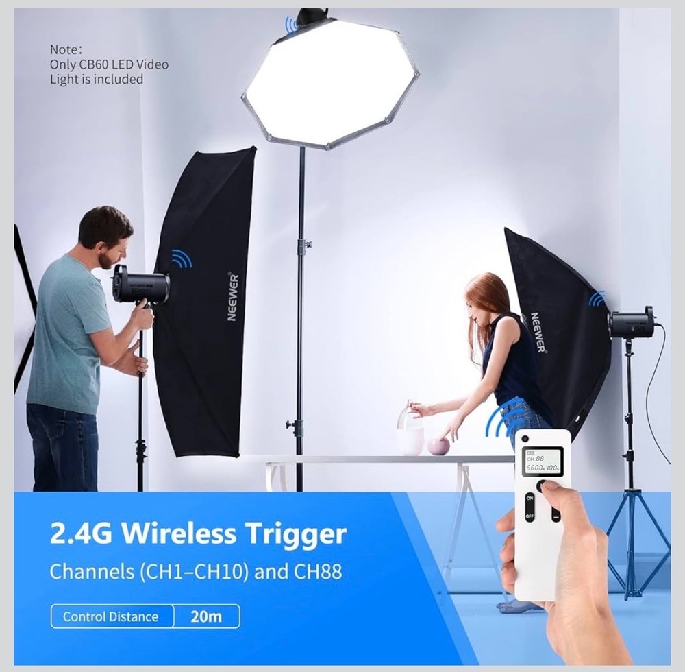 NEEWER CB60 60W LED Video light 5600K Version Continous Lighting with Remote