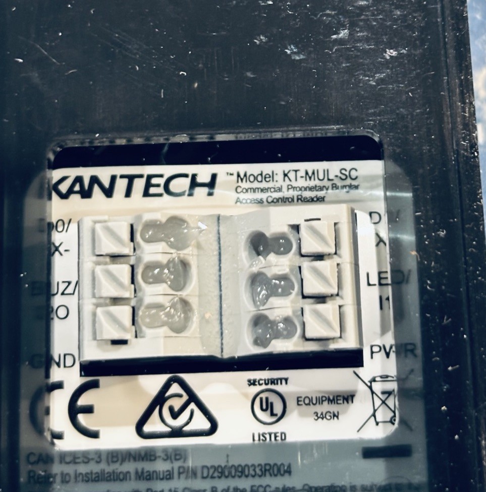 KANTECH Access Control System KT-MUL-SC ioSmart Card Mullion Reader
