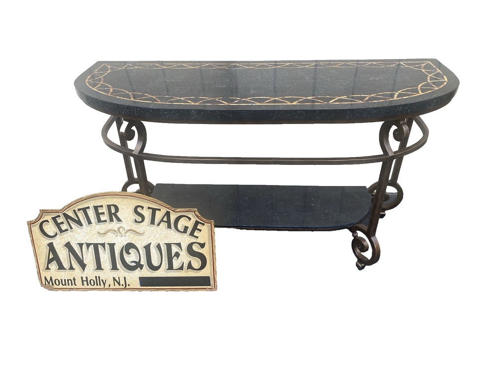 65584 Decorator  Marble Top Console Table Stand Sideboard Server