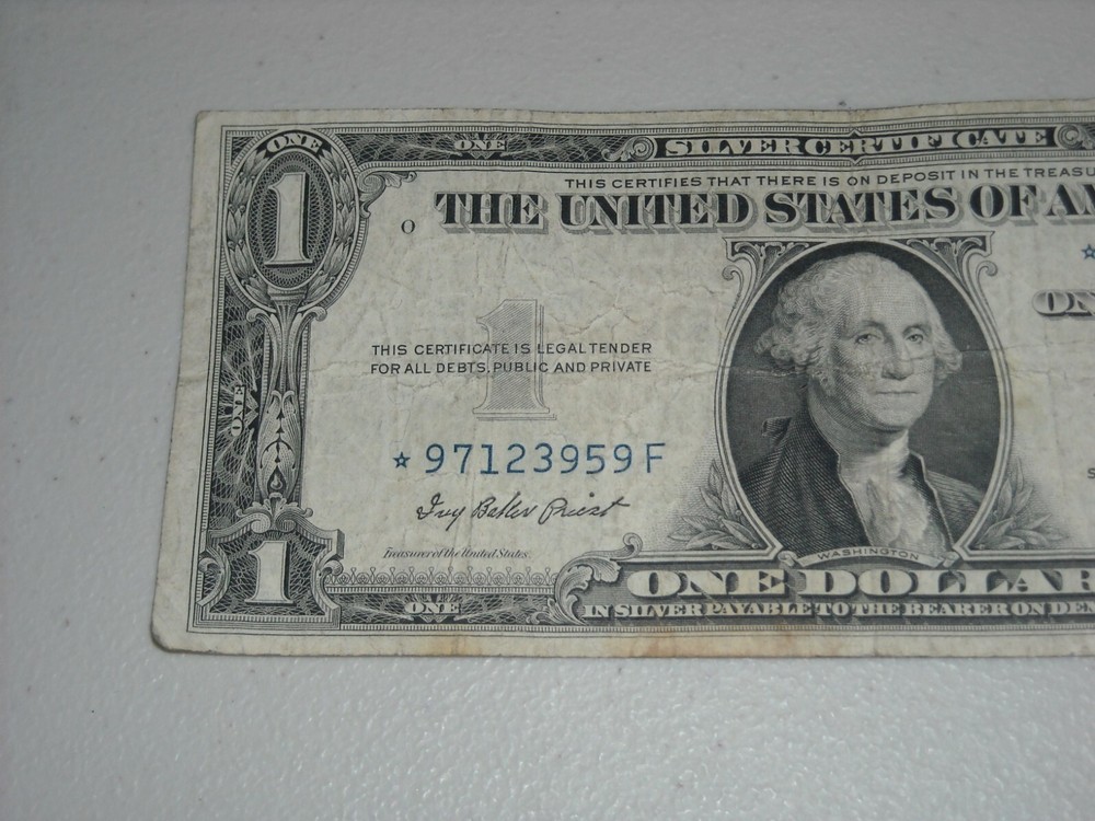 ONE DOLLAR SILVER CERTIFICATE 1935F SERIES *STAR* NOTE