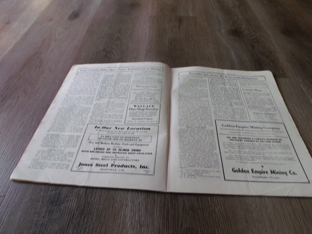 VINTAGE MARCH 1948 CALIFORNIA MINING JOURNAL