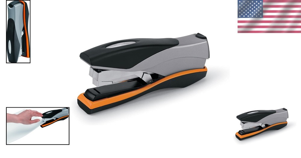 Stapler, Low Force, Optima 40, Silver/Black/Orange